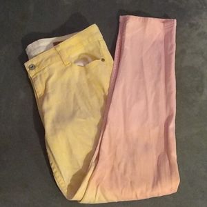 Pink and Yellow Gradient Arizona Jeans